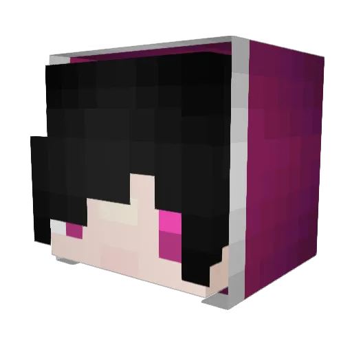 Q_vamp Minecraft avatar head, 3D render
