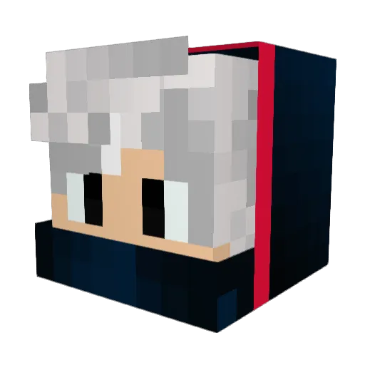 Q_well_ Minecraft avatar head, 3D render