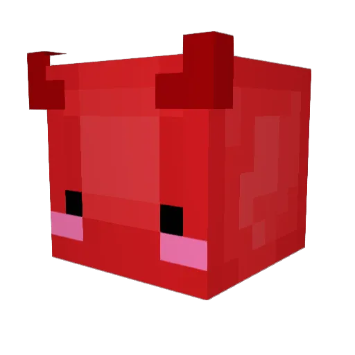 Qabbit Minecraft avatar head, 3D render