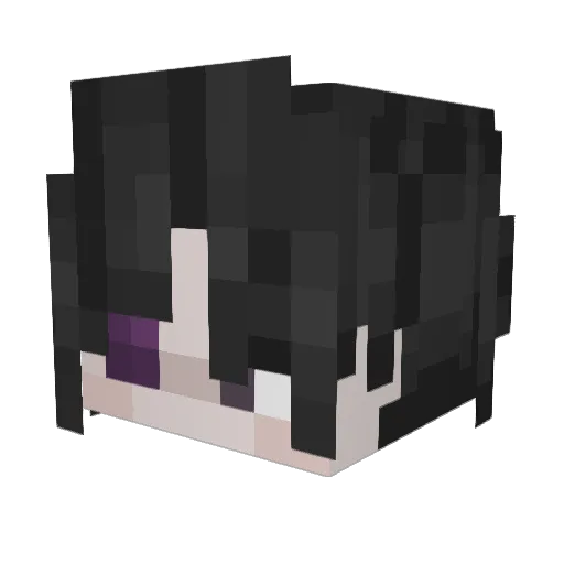 Qagabon Minecraft avatar head, 3D render