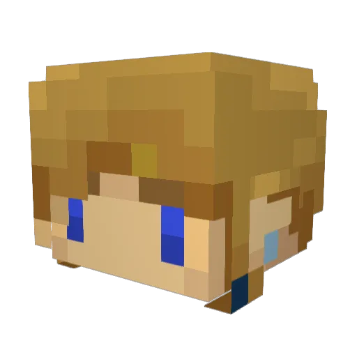 Qailz Minecraft avatar head, 3D render