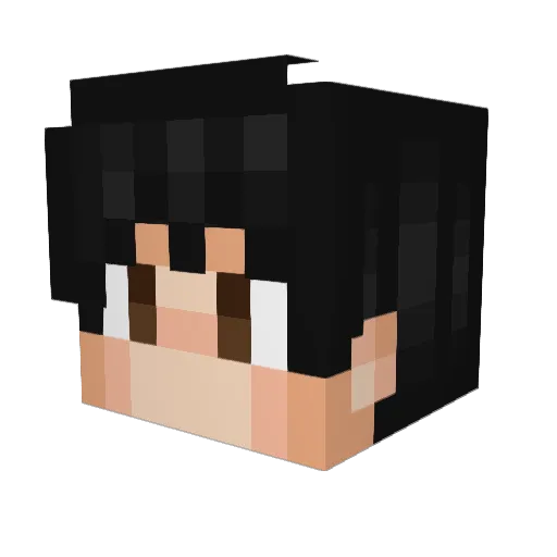 Qalamcom Minecraft avatar head, 3D render