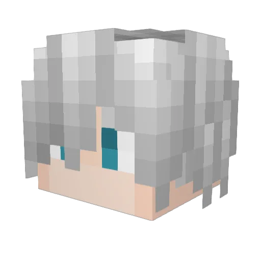 Qalinox Minecraft avatar head, 3D render
