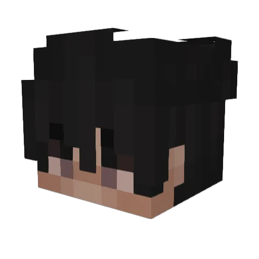 Qami Minecraft avatar head, 3D render