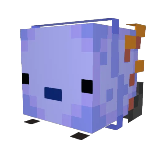 Qanche Minecraft avatar head, 3D render