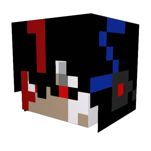 Qanola Minecraft avatar head, 3D render