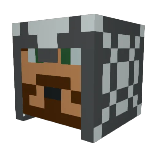 Qanrex Minecraft avatar head, 3D render