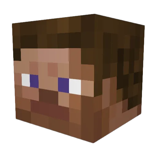 Qantas_ Minecraft avatar head, 3D render