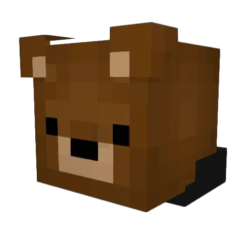 Qape Minecraft avatar head, 3D render