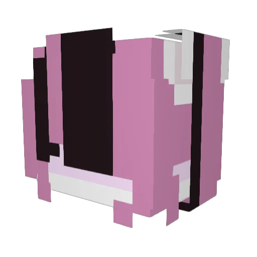 Qaquau Minecraft avatar head, 3D render
