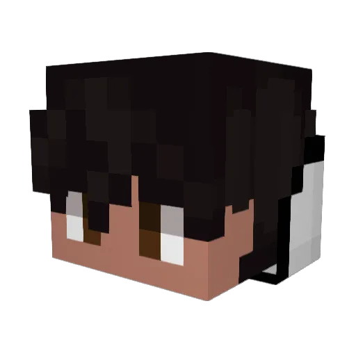 Qarcus Minecraft avatar head, 3D render