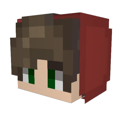 Qarenna Minecraft avatar head, 3D render