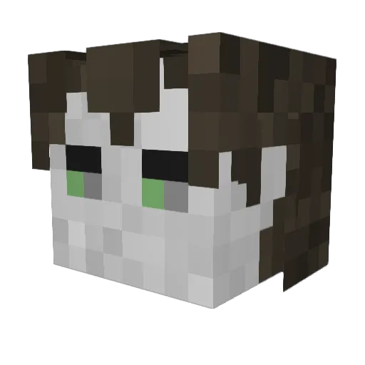Qarzan Minecraft avatar head, 3D render