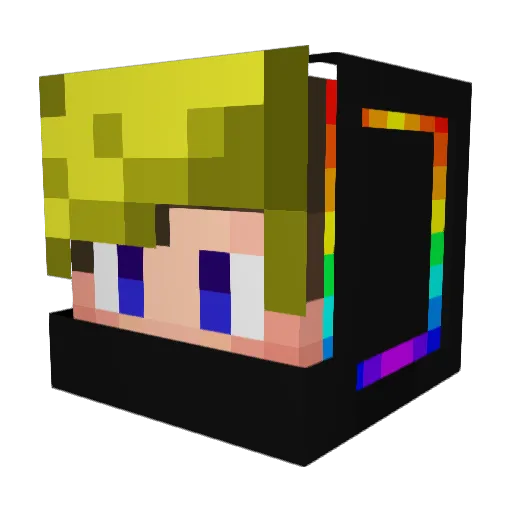 Qas1Gam3r Minecraft avatar head, 3D render