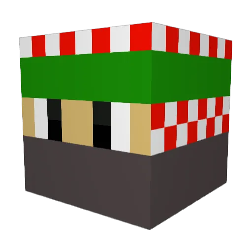 Qassamy Minecraft avatar head, 3D render