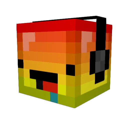 Qatmandu Minecraft avatar head, 3D render