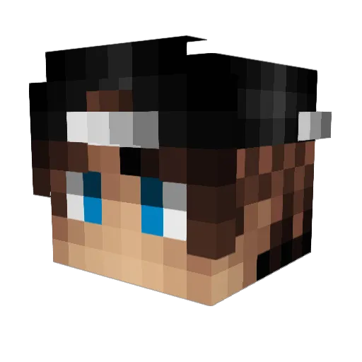 Qatra Minecraft avatar head, 3D render