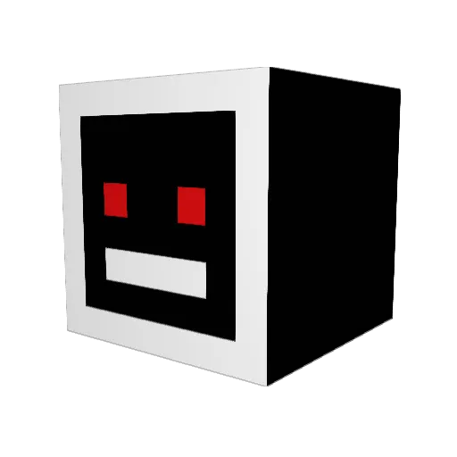 Qatt Minecraft avatar head, 3D render