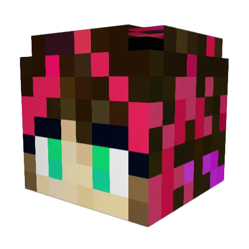 QatyQuartz Minecraft avatar head, 3D render