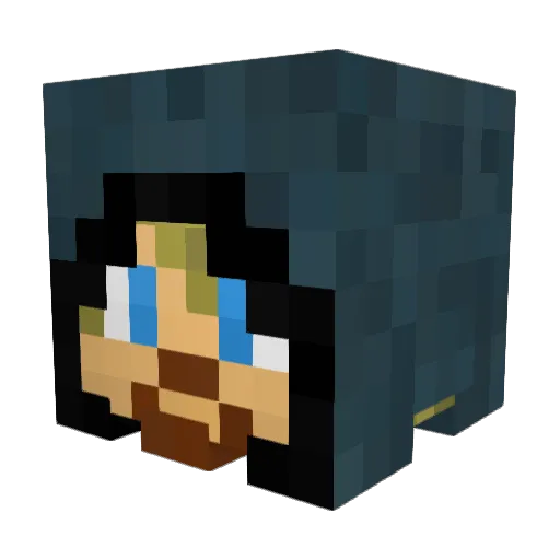 Qaydence Minecraft avatar head, 3D render