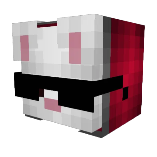 Qaylo Minecraft avatar head, 3D render