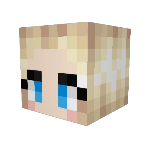 Qaz783 Minecraft avatar head, 3D render