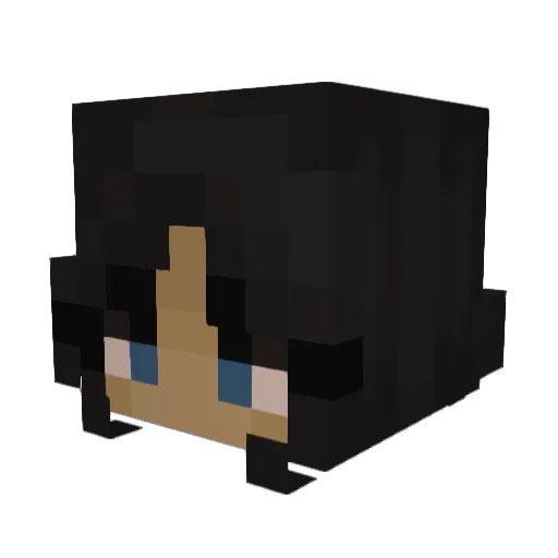 Qba__0 Minecraft avatar head, 3D render