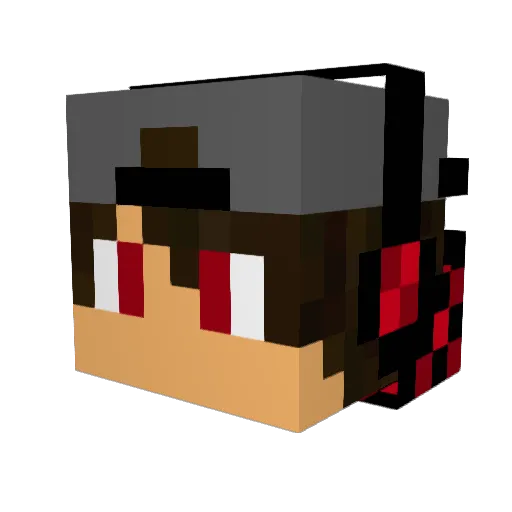 Qbaaa4 Minecraft avatar head, 3D render