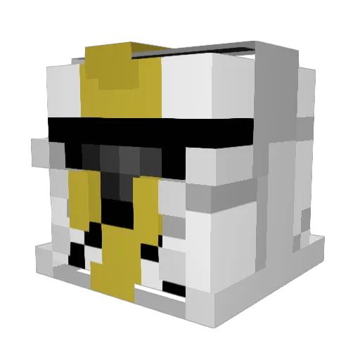 Qbah Minecraft avatar head, 3D render