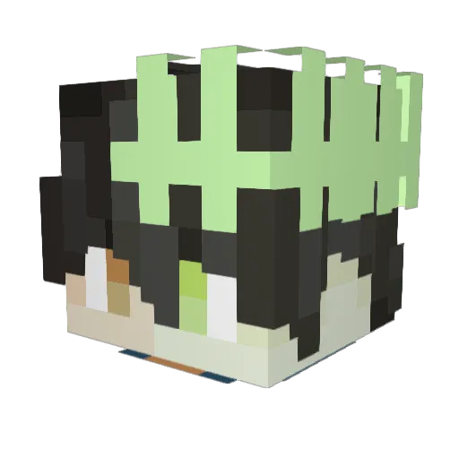 Qbedience Minecraft avatar head, 3D render