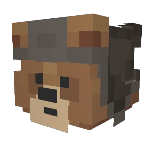 Qbeer04 Minecraft avatar head, 3D render