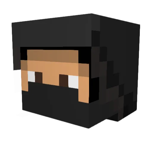 Qc_Dupond Minecraft avatar head, 3D render