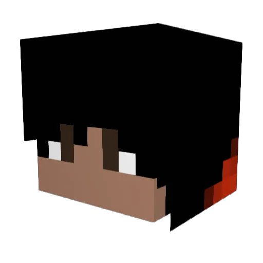 Qcbj_ Minecraft avatar head, 3D render