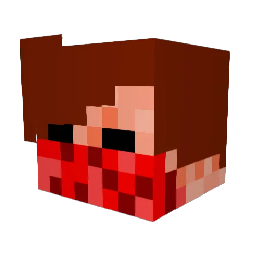 Qceano Minecraft avatar head, 3D render