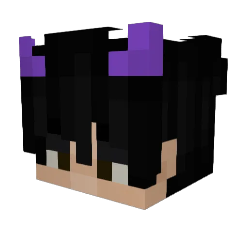 Qcera Minecraft avatar head, 3D render