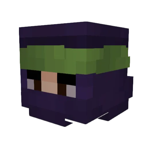 Qcx Minecraft avatar head, 3D render