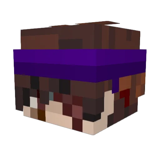 QdEzzz Minecraft avatar head, 3D render