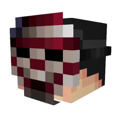 Qd_IcY Minecraft avatar head, 3D render