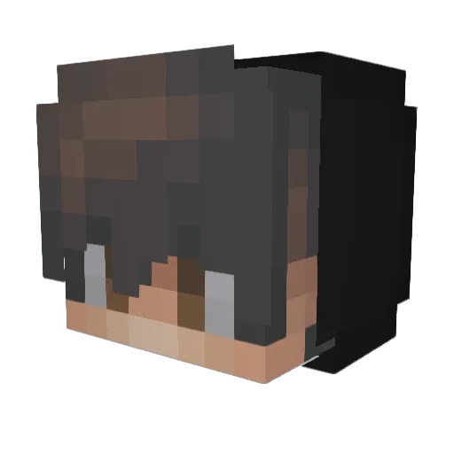 Qdjk Minecraft avatar head, 3D render
