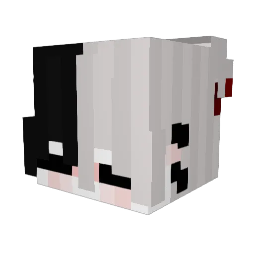 Qdziu Minecraft avatar head, 3D render