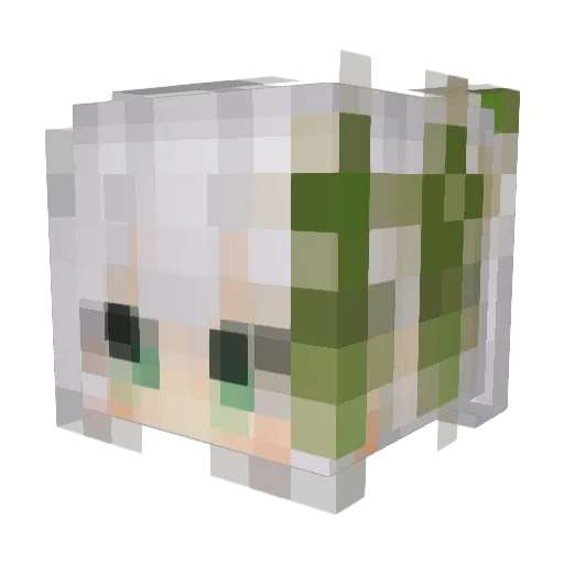 Qdzy Minecraft avatar head, 3D render