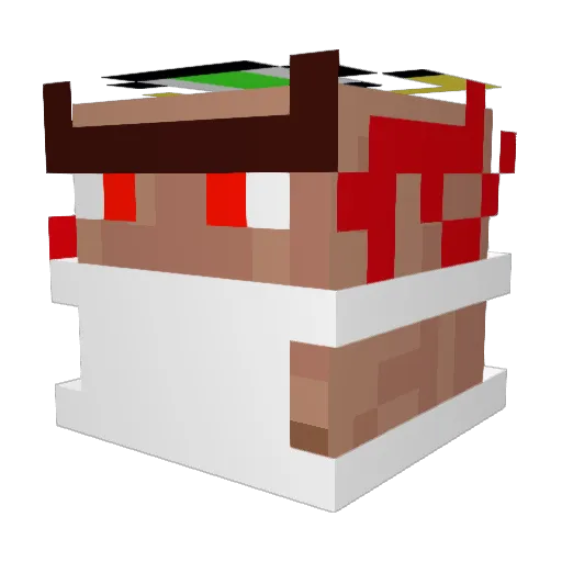 QeThomas Minecraft avatar head, 3D render