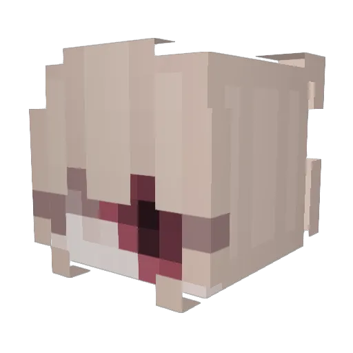 Qeauh Minecraft avatar head, 3D render