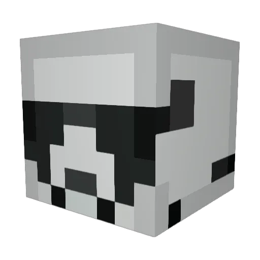 Qeetux Minecraft avatar head, 3D render