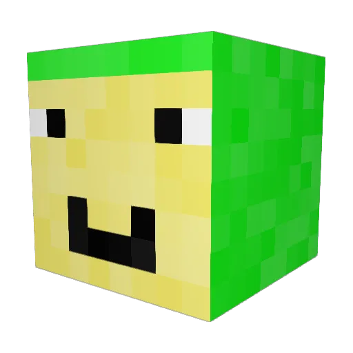 QeeyZ Minecraft avatar head, 3D render