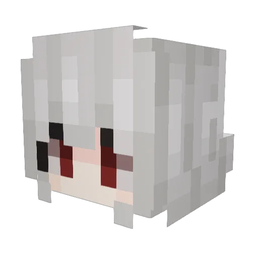 Qei Minecraft avatar head, 3D render