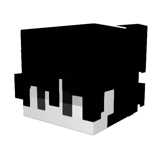 Qelyz Minecraft avatar head, 3D render