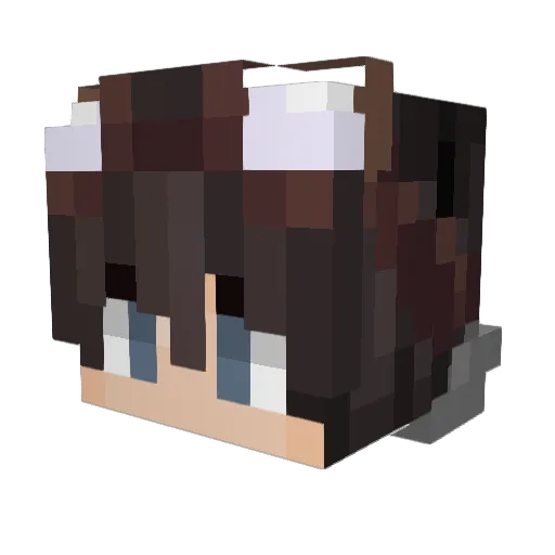 Qemar Minecraft avatar head, 3D render