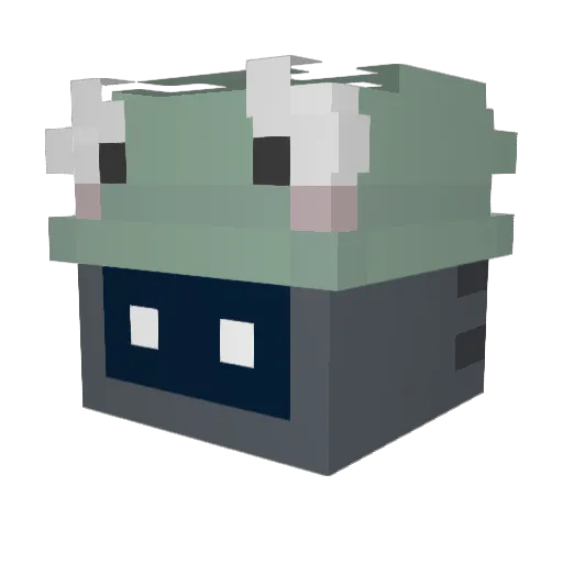 Qerflo Minecraft avatar head, 3D render