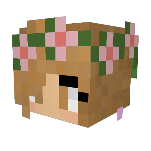 Qescano Minecraft avatar head, 3D render